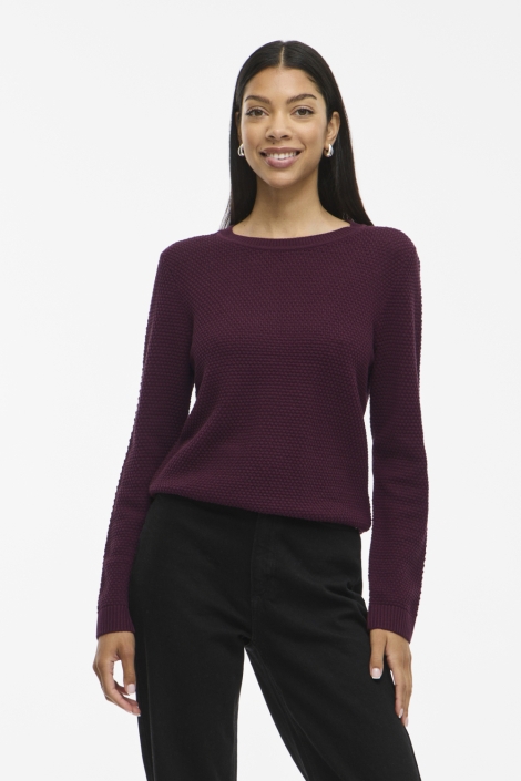 Vila vidalo o-neck l/s knit top- noos